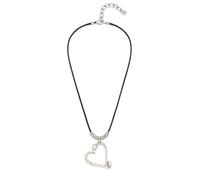 Uno de 50 Ciondolo d’argento con 2 strisce di cuoio e cuore