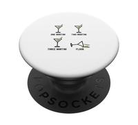 Uno Due Tre Martini Piano Divertente Cocktail Happy Hour PopSockets PopGrip Adesivo