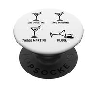 Uno Due Tre Martini Piano Divertente Cocktail Happy Hour PopSockets PopGrip Adesivo