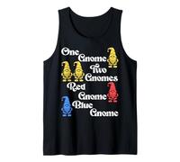 Uno Gnomo con Due gnomi Rosso e Blu con Citazione Divertente Canotta