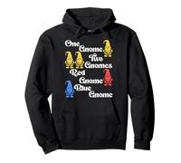 Uno Gnomo con Due gnomi Rosso e Blu con Citazione Divertente Felpa con Cappuccio