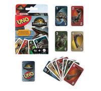 Mattel Games Uno Jurassic World La Rinascita Gioco Di Carte Per Bambini, Adulti E Serate In Famiglia, Mazzo Con Regole Speciali E Immagini Ispirate Al Film, Jft28