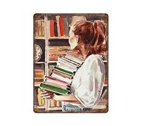Uno non smette di comprare libri solo perché non c'è più spazio sugli scaffali Poster Metallo Targa in metallo Retro Ferro dipinto Giardino Garage Cucina Targa per uomo Cave Bar Cafe Shop Bagno Home D