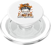 Uno psicologo scolastico grato Messy Bun autunno Ringraziamento PopSockets PopGrip per MagSafe