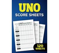 Uno Score Sheets: Uno Score Pads with 120 Pages for Scorekeeping - 6 x 9 inches