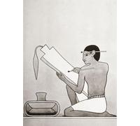 Uno scriba nell'antico Egitto. Da una stampa contemporanea c.1935. Stampa poster di Ken Welsh (12 x 16)