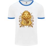 Uno Scudo Araldico Con Leone Stemma T-Shirt Ringer Uomo