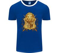Uno Scudo Araldico Con Leone Stemma T-Shirt Ringer Uomo