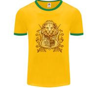 Uno Scudo Araldico Con Leone Stemma T-Shirt Ringer Uomo