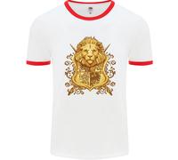 Uno Scudo Araldico Con Leone Stemma T-Shirt Ringer Uomo