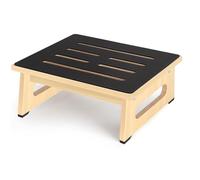 Uno sgabello in legno per adulti e anziani con cuscinetto in gomma antiscivolo, per interni ed esterni, portatile, in legno, per bagno, cucina, comodino e molto altro ancora (Gulanmu)