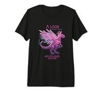 Uno Sguardo al Futuro Cyber SciFi Dinosaur Design Maglietta Premium