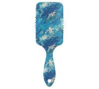 Uno squalo in un oceano blu. spazzola amichevole per donne capelli lunghi Progettato massaggiatore testa cuoio capelluto per la crescita dei capelli con manico ergonomico cepillo anti crespo para