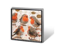 Uno stormo di allegri uccellini, Spille per donne e uomini, spilla quadrata alla moda, spilla carina per zaini