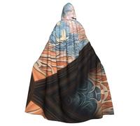 Uno stormo di uccelli, mantello con cappuccio per adulti per Halloween, mantello lungo da strega e vampiro, mantello da fiera medievale e rinascimentale per cosplay, balli in maschera e feste a tem