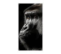 Uno striscione per porta a gorilla per adulti, decorazione per porta verticale stagionale, sfondo durevole per feste, portico, ingresso, giardino, decorazione 178 x 89 cm