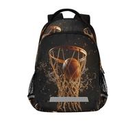 Uno zaino da basket per bambini zaino per la scuola zaino per studenti borsa per libri per ragazzi ragazze borsa casual, Un pallone da basket, Taglia unica