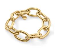 UNOAERRE, Bracciale Catena Forzatina in Bronzo Dorato Lucido, Gioielli Donna
