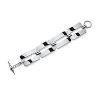 UNOAERRE Bracciale Dinamica, Argento, Design Moderno a Maglie Rettangolari