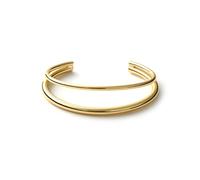 UNOAERRE Bracciale Line Donna, Acciaio Inossidabile Dorato, 18 cm, Stile Doppio Anello