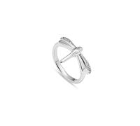 UNOde50 Anello a forma di libellula placcato in argento Sterling con topazi