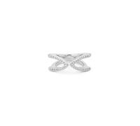 UNOde50 Anello aperto in argento Sterling, con topazi e design originale, Gioielli fatti a mano