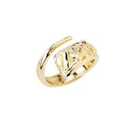 UNOde50 anello da donna, oro 18 carati, misura 18, 18 mm, lega di metallo, gioielli fatti a mano