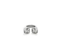 UNOde50 Anello in argento Sterling con cristallo bianco, Gioielli fatti a mano, Ispirazione cubista