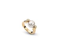 UNOde50 Anello in lega di metallo placcato in oro 18 carati con perla a conchiglia