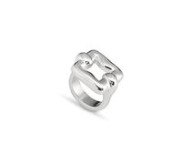 UNOde50 Anello in metallo a forma quadrata in lega placcata in argento sterling