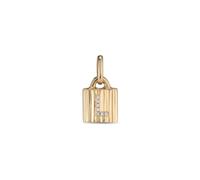 UNOde50 Charm lucchetto placcato oro 18k con lettera L di topazi