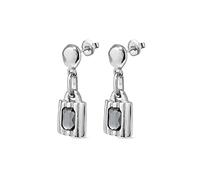 UNOde50 Orecchini placcati in argento Sterling a forma di lucchetto con cristalli