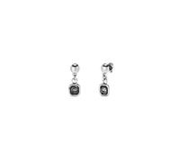 UNOde50 Orecchini placcati in argento Sterling con ciondolo in cristallo nero