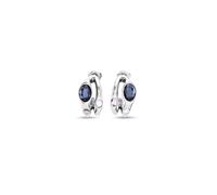UNOde50 Orecchini placcati in argento Sterling con cristallo sfaccettato nero