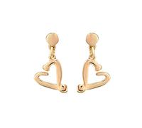 UNOde50 Orecchini placcati in oro 18 carati con design a cuore inchiodato e chiusura a dado