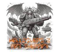 Unofficial Helldivers 2 Merchandise Colouring Book Fan Art: Intricate adult coloring designs from the hell divers universe