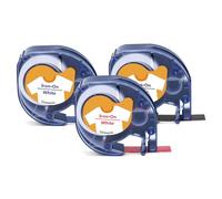 UNOKA Etichette termoadesive in tessuto compatibili con ricariche Dymo Letratag 18769 18773 18777 Nastro per abbigliamento 1/2 pollici x 16 m per Dymo Letra Tag 100H 100T 200B 2000