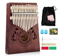 UNOKKI Kalimba 17 Key Thumb Piano, un mbira in mogano premium, leggero e resistente in marrone cioccolato, è un regalo per la riduzione dello stress e il benessere di bambini e adulti.