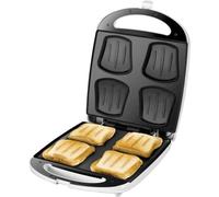 Unold 48480 Quadro Piastra per sandwich pieghevole Bianco, Nero