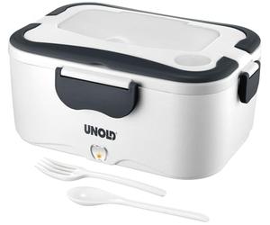 Unold 58850 - Porta-pranzo elettrico, plastica, bianco, 23,2 x 16,5 x 11,5 cm