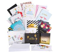 Unomor 24 divertenti design eleganti kit di compleanno con 26 buste