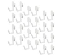 Unomor 30 Pezzi Gancio per Pannello Forato Bianco in Plastica | Forma di J, Affidabile e Robusto, per Fai, Uso Pratico su Parete Attrezzata