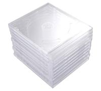 Unomor Custodia CD Confezione da Trasparente 10 Pezzi in Plastica Rigida | Contiene 2 CD o Dvd, Formato Portatile per Casa e Mixtape, Scatole Trasparente per Archiviazione Media