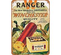 Unoopler Metal Signs Winchester Warning Sign | Indoor/Outdoor | 20,3 x 30,5 cm Targa in latta look vintage