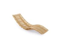 Unopiù Chaise longue impilabile SWING in teak - Con o senza cuscino