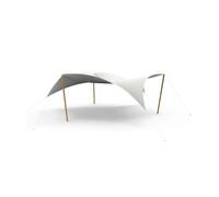 Unopiù Copertura parasole esagonale MANTA in tessuto plastico bianco da 1264x1315 cm
