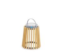 Unopiù Lanterna da esterno SOLARE in teak e alluminio grafite da Ø26 cm