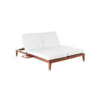 Unopiù Lettino doppio C'EST LA VIE in mogano - Con cuscino