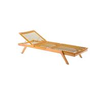 Unopiù Lettino impilabile SYNTHESIS in teak e fibra sintetica WaProLace - Con o senza cuscino