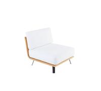 Unopiù Modulo spalla WELCOME in teak - Con cuscino di seduta e schienale